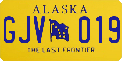 AK license plate GJV019