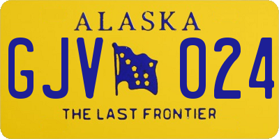 AK license plate GJV024