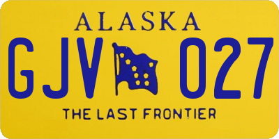 AK license plate GJV027