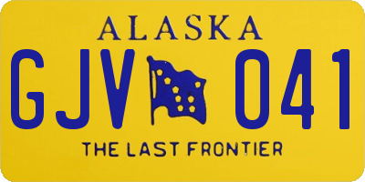 AK license plate GJV041