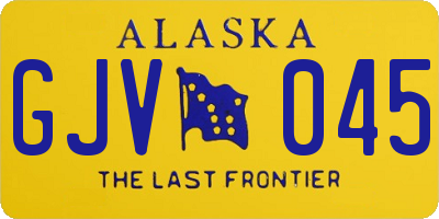 AK license plate GJV045