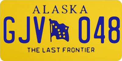 AK license plate GJV048