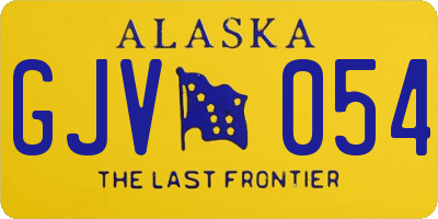 AK license plate GJV054