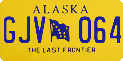 AK license plate GJV064