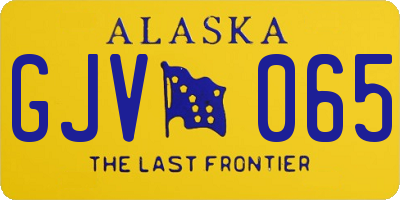 AK license plate GJV065