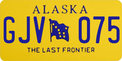 AK license plate GJV075