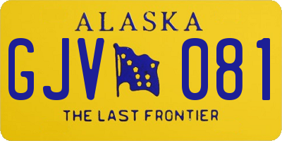 AK license plate GJV081