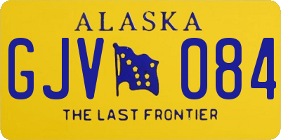 AK license plate GJV084