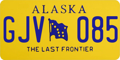 AK license plate GJV085