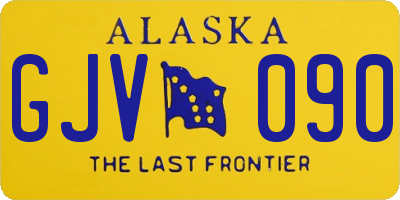 AK license plate GJV090