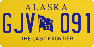 AK license plate GJV091