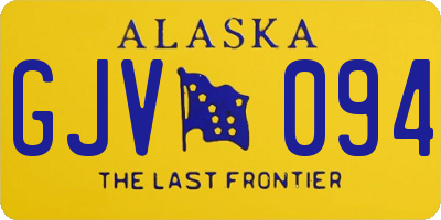 AK license plate GJV094