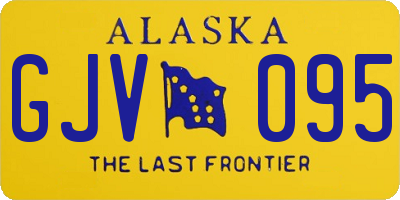 AK license plate GJV095