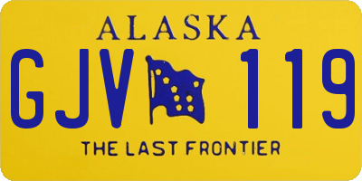 AK license plate GJV119
