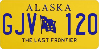 AK license plate GJV120