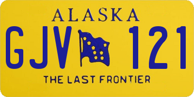 AK license plate GJV121