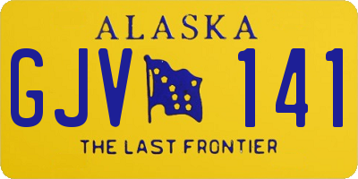 AK license plate GJV141
