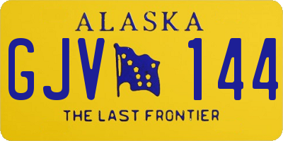 AK license plate GJV144