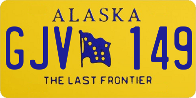AK license plate GJV149
