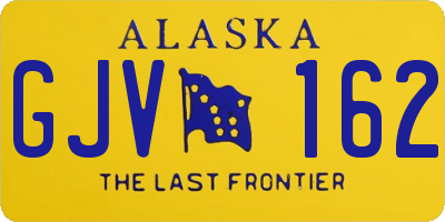 AK license plate GJV162