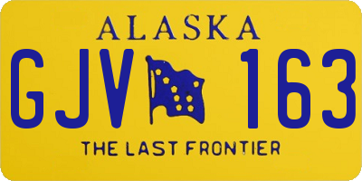 AK license plate GJV163