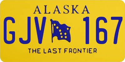 AK license plate GJV167