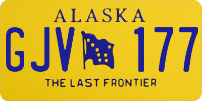 AK license plate GJV177