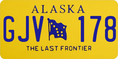 AK license plate GJV178