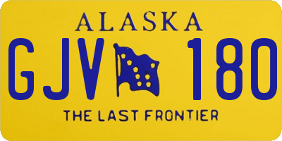 AK license plate GJV180