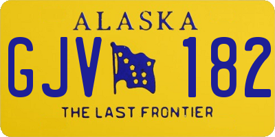 AK license plate GJV182