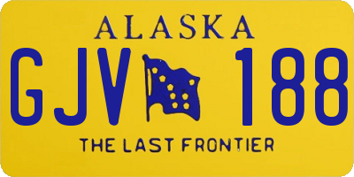 AK license plate GJV188