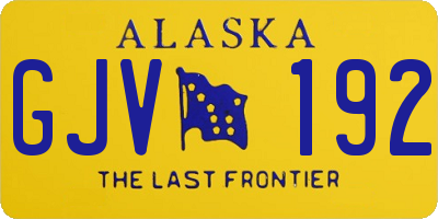 AK license plate GJV192