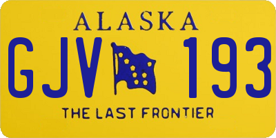 AK license plate GJV193