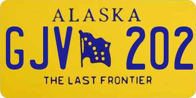 AK license plate GJV202