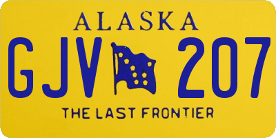 AK license plate GJV207