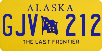 AK license plate GJV212