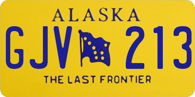 AK license plate GJV213