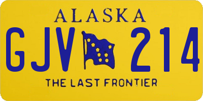 AK license plate GJV214