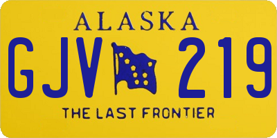 AK license plate GJV219