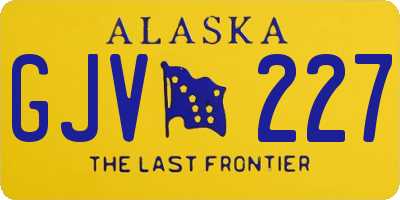 AK license plate GJV227