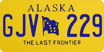 AK license plate GJV229