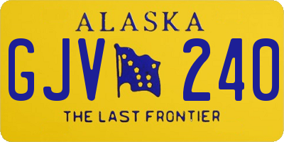 AK license plate GJV240