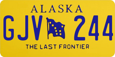 AK license plate GJV244