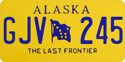 AK license plate GJV245