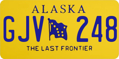 AK license plate GJV248