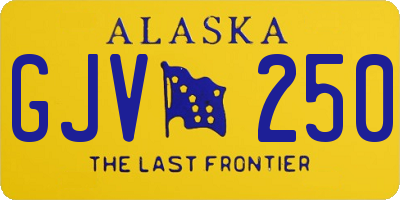 AK license plate GJV250