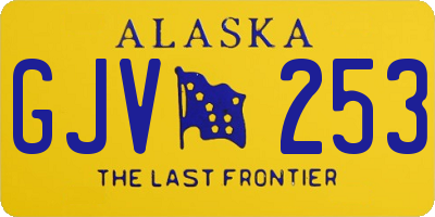 AK license plate GJV253