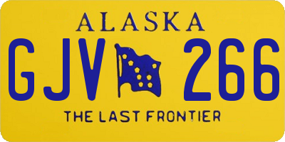 AK license plate GJV266