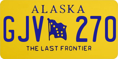 AK license plate GJV270
