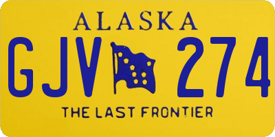 AK license plate GJV274